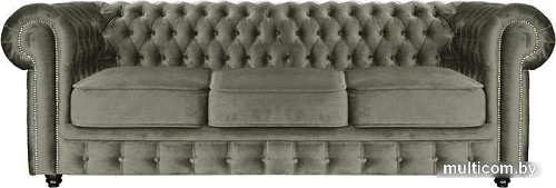 Диван Brioli Честер Классик трехместный (микровелюр, В10 серо-коричневый)