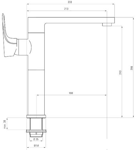 Смеситель Deante Gardenia BEG B630 (хром/черный)