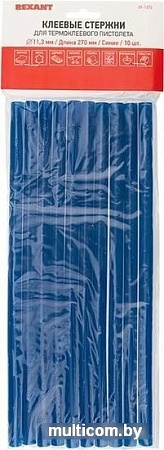Клеевые стержни Rexant 09-1272 (10 шт, синий)