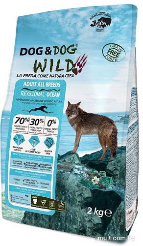 Сухой корм для собак Gheda Petfood Dog&Dog Wild Regional Ocean с океанической рыбой и лососем (2 кг)