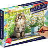 MultiArt Котик с цветами CANV22X30-CAT3