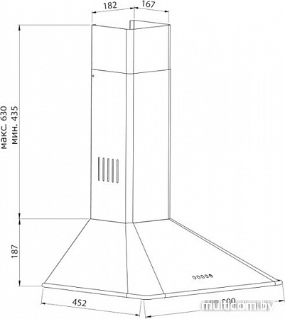 Кухонная вытяжка Korting KHC 9639 RB