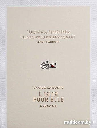 Lacoste L.12.12 Pour Elle Elegant EdT (90 мл)