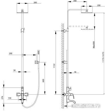 Душевая система Lemark LM6262ORB