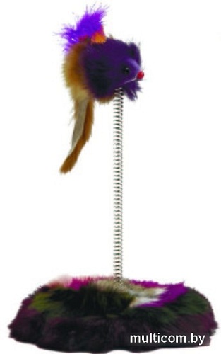 Игрушка для кошек Beeztees Плюшевая мышь на пружине