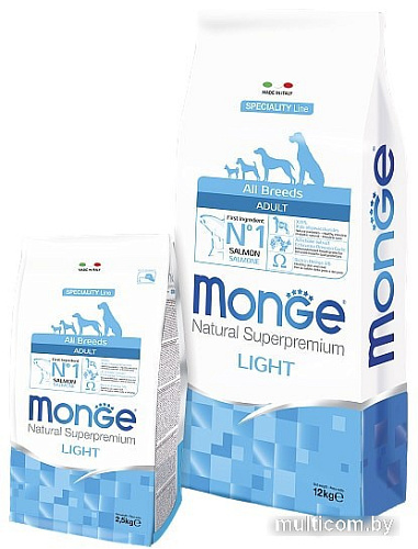 Корм для собак Monge Light Adult 12 кг