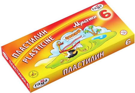 Пластилин Гамма Мультики 280015 (6 цв)