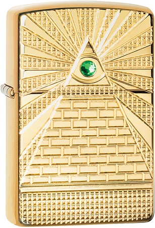 Зажигалка Zippo Armor High Polish Brass Eye of Providence Design 49060