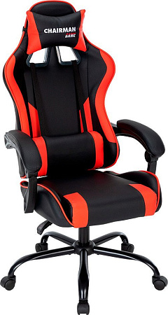 Игровое (геймерское) кресло CHAIRMAN CH41 (экокожа, черно-красный)