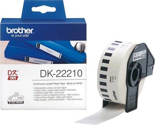 Самоклеящаяся термобумага Brother DK-22210 (29 мм, 30.48 м)