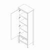 Шкаф распашной BRW Loft REG1D1S (дуб вотан/черный)
