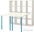Компьютерный стол Ikea Каллакс (белый/синий) [491.336.16]