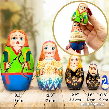 Развивающая игра Брестская Матрешка Лебединое озеро (набор 5 шт)
