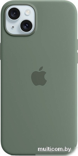 Чехол для телефона Apple MagSafe Silicone Case для iPhone 15 Plus (кипарис)