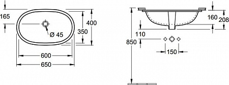 Умывальник Villeroy & Boch O.Novo 41626001