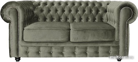 Диван Brioli Честер Классик двухместный (микровелюр, В10 серо-коричневый)