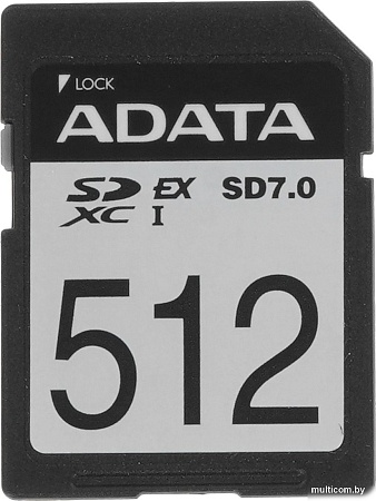 Карта памяти ADATA Premier Extreme SDXC SD 7.0 512GB ASD512GEX3L1-C