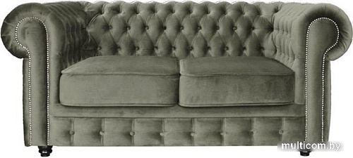 Диван Brioli Честер Классик двухместный (микровелюр, В10 серо-коричневый)