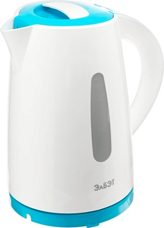 Электрочайник ЭлБЭТ EK 1.7-01P (белый/бирюзовый)