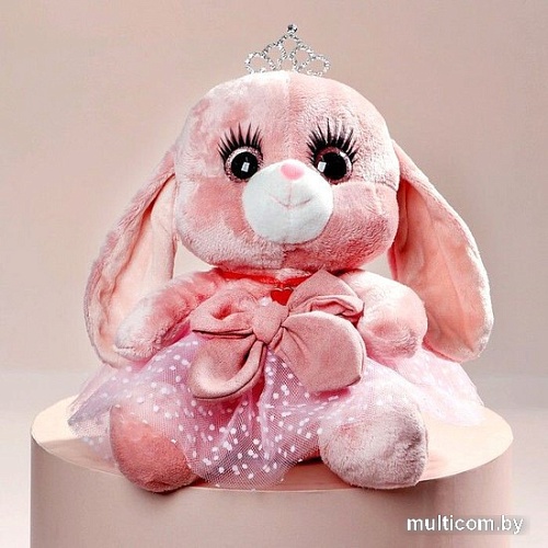 Классическая игрушка Milo Toys Зайка Ла-Пу-Ля в платье с короной 9211946