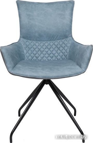 Стул с подлокотниками Алвест AV 317 (голубой/серая замша Kiprus 11/12/черный)