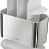 Стакан для зубной щетки и пасты Joseph Joseph EasyStore Steel 70531 (белый/нержавеющая сталь)