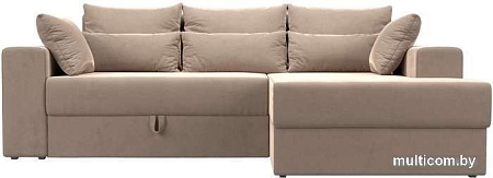 Угловой диван Mebelico Майами 15 114911 (правый, велюр, бежевый)