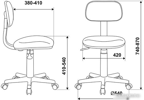 Офисное кресло Бюрократ CH-W201NX (серо-голубой Light-28/пластик белый)