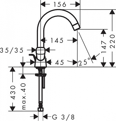 Смеситель Hansgrohe Logis 71222000
