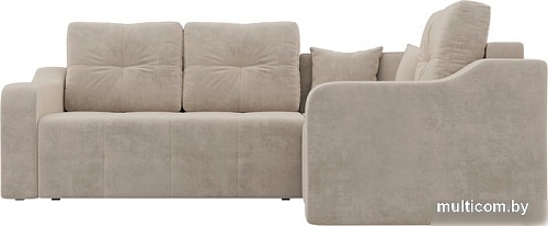 Угловой диван Mebelico Кембридж угловой 108810 (правый, велюр, бежевый)