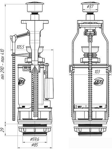 Спускной клапан Ани Пласт WC7050