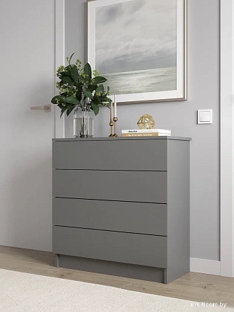 Комод Горизонт Нео 760 4 ящика (серый графит)