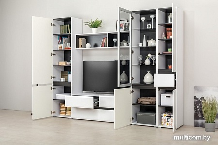 Тумба Mobi Сидней 13.63 (белый премиум-черный 0190 PE-белый глянец ПВХ)