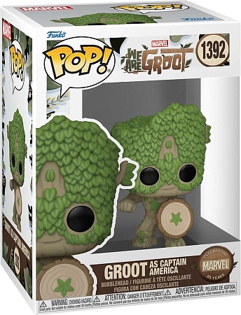Фигурка Funko POP! Bobble Marvel We Are Groot Groot as Captain America (1392) 79515