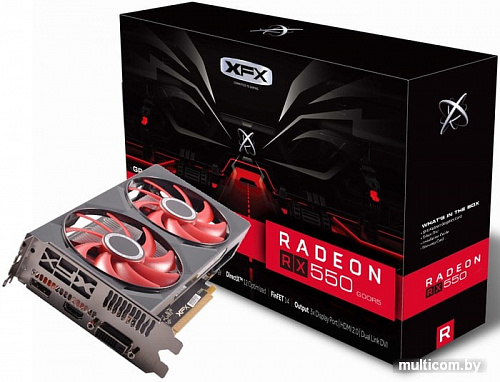 Видеокарта XFX Radeon RX 550 Double Dissipation 4GB GDDR5 RX-550P4PFG5