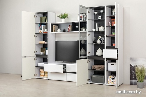 Тумба Mobi Сидней 13.63 (белый премиум-черный 0190 PE-белый глянец ПВХ)