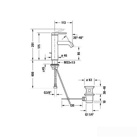 Смеситель Duravit C11020001010