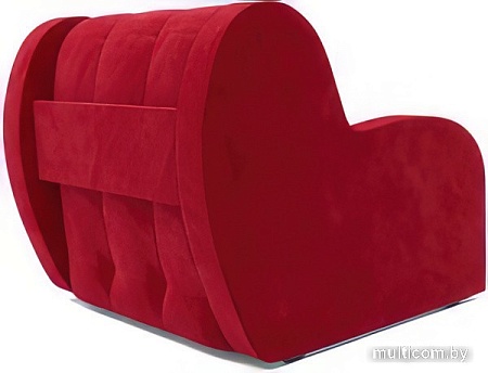 Кресло-кровать Мебель-АРС Аккордеон Барон (микровельвет, кордрой красный)