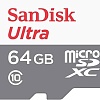 Карта памяти SanDisk Ultra SDSQUNR-064G-GN3MA microSDXC 64GB (с адаптером)