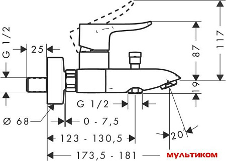 Смеситель Hansgrohe Metris 31480000
