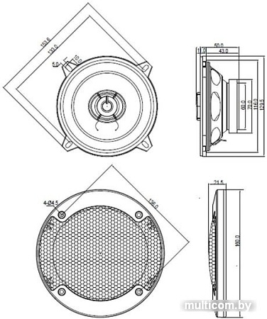 Коаксиальная АС Blaupunkt ICx 542