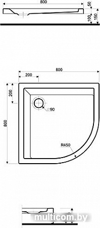 Душевой поддон Kolo Pacyfik 80x80 [XBN0780000]