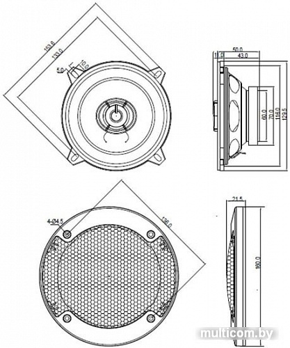 Коаксиальная АС Blaupunkt ICx 542