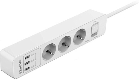 Сетевой фильтр Harper UCH-360 (белый)