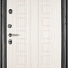 Металлическая дверь Guard MG60 МДФ 97х205 левая (черное серебро/белый ясень)