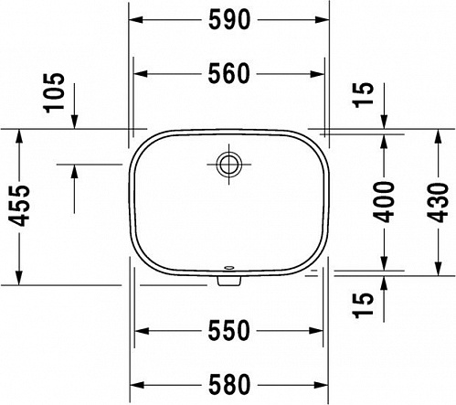 Умывальник Duravit D-Code 58x45.5 [0338560000]