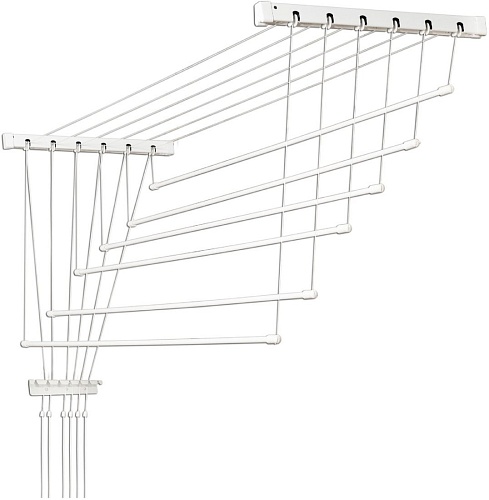 Сушилка для белья Comfort Alumin Потолочная 6 Прутьев 120 см (алюминий/белый, металлическое крепление)