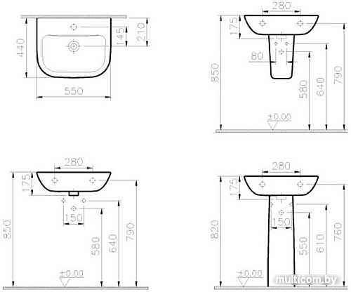 Пьедестал Vitra S20 5529B003-0156