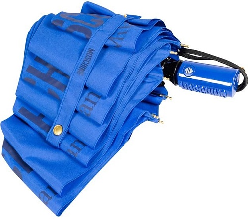 Зонт Moschino 8021-OCP New Metal Logo Lightblue