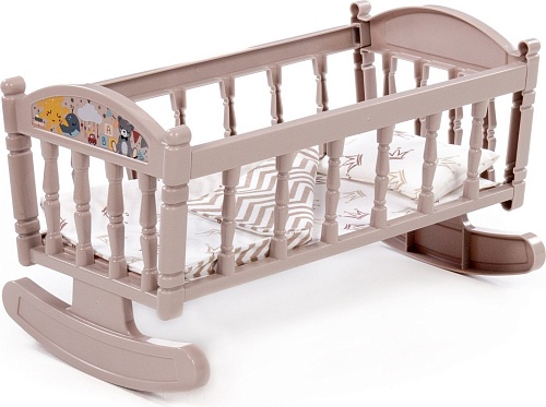 Кроватка для кукол Полесье Кроватка-качалка №4 24026 (темно-кремовый)